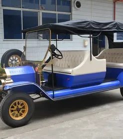6-8 Seats Blue Vintage Buggy/Classic Car/ Golf Cart with Custom White Seats