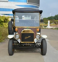6-8 Seats White Electrical Vintage Car / Golf Cart with Spare Wheel on Sale