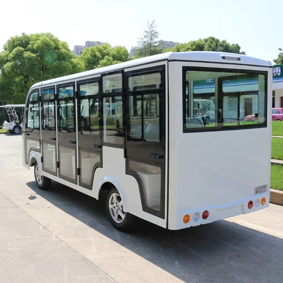 14-Seats Electric City Bus with Doors for Sale Electric Shuttle Bus Electric Passenger Ahuttles Sightseeing Car (DN-14C)