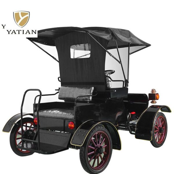 Yatian LY02A Black: COC-Certified Traditional-Style Two-Seater Vintage Car, A Classic Choice with Unique Design