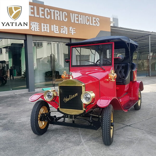 Sightseeing New Energy Red Vintage Car