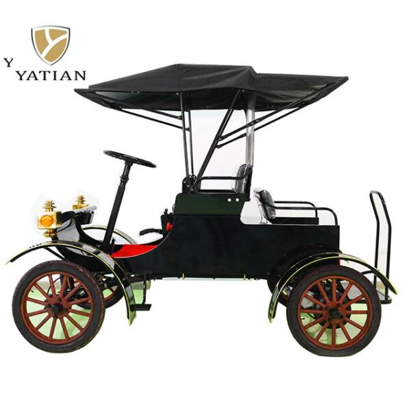 Yatian LY02A Black: COC-Certified Traditional-Style Two-Seater Vintage Car, A Classic Choice with Unique Design