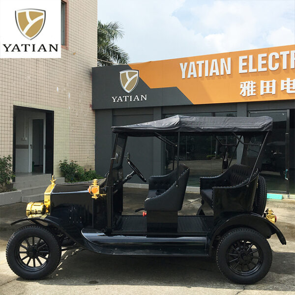 Amusement Park Customized Black Vintage Car