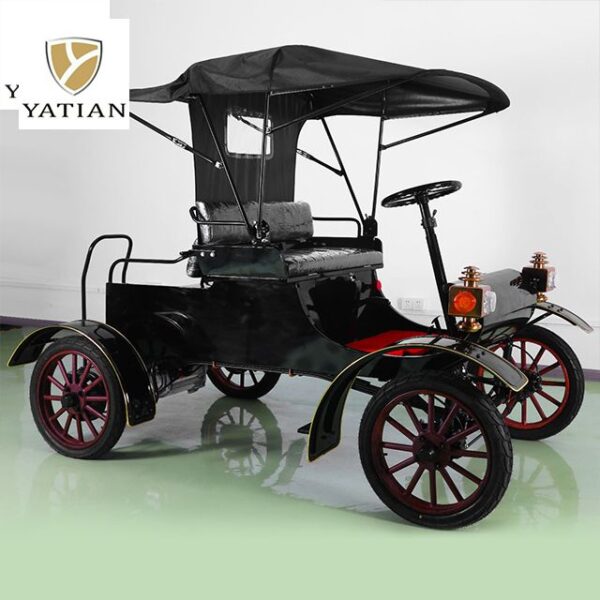 Yatian LY02A Black: COC-Certified Traditional-Style Two-Seater Vintage Car, A Classic Choice with Unique Design