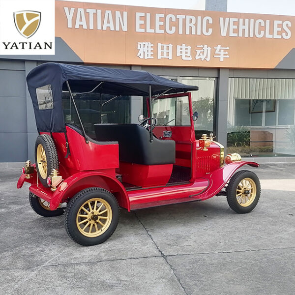Sightseeing New Energy Red Vintage Car