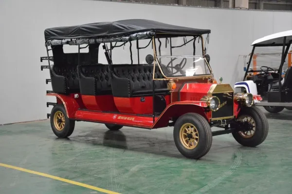 Black Vintage Car/Golf Cart with Rain Curtain