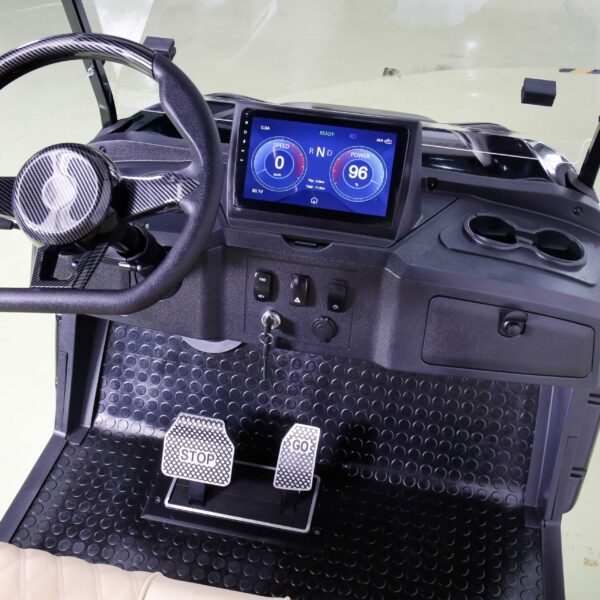 Black GQ06C Yatian Manufacturer 6-Seater Golf Cart: High-Performance 48V 5KW Motor, Ideal for Golf Courses, Resorts, and Communities