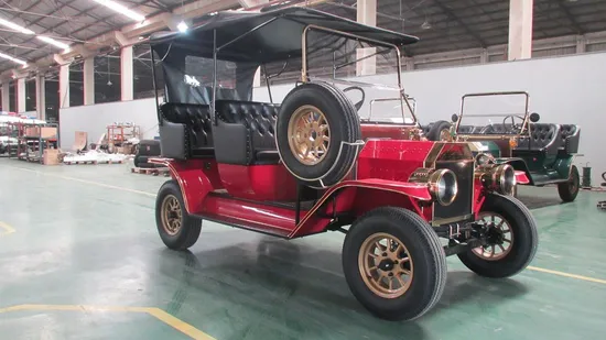 4-6 Seats Golf Cart Old Fashion Vintage Classic Red