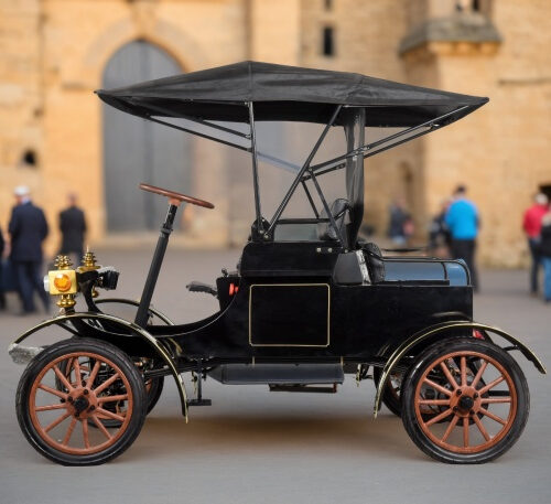 Yatian LY02A Black: COC-Certified Traditional-Style Two-Seater Vintage Car, A Classic Choice with Unique Design