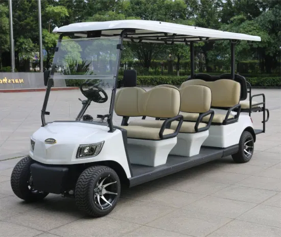 Marshell 8 Seater 48V Battery Operated Electric Lifted Golf Cart Battery Powered Sightseeing Car (DG-M6+2)