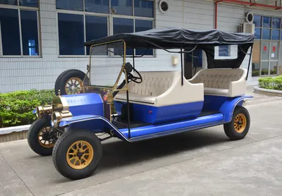6-8 Seats Blue Vintage Buggy/Classic Car/ Golf Cart with Custom White Seats
