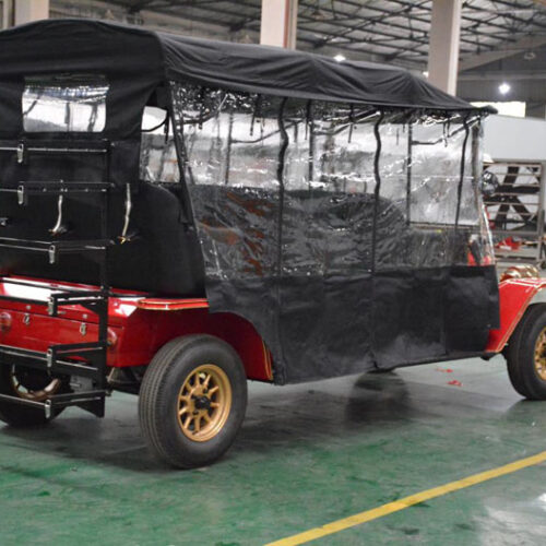 6-8 Seats Red Metal Body Vintage Buggy/Bubble Car/ Golf Cart / Electric Smart Car with Rain Curtain