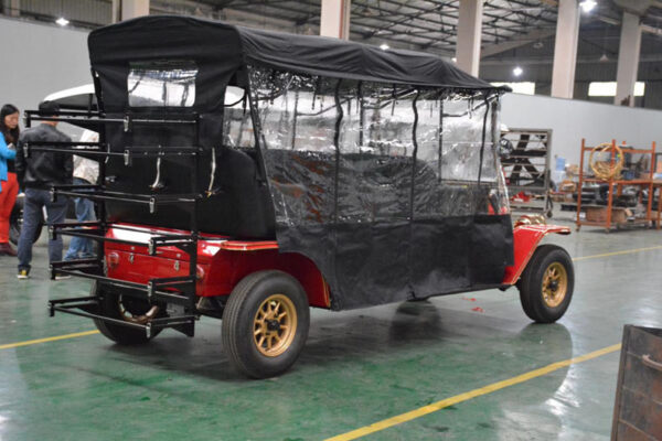 6-8 Seats Red Metal Body Vintage Buggy/Bubble Car/ Golf Cart / Electric Smart Car with Rain Curtain