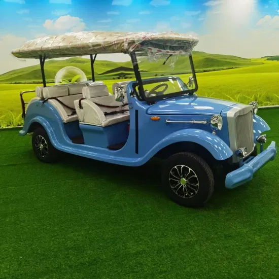6-8 Seats Blue Vintage Buggy/Classic Car/ Golf Cart with Custom White Seats
