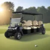 Black GQ06C Yatian Manufacturer 6-Seater Golf Cart: High-Performance 48V 5KW Motor, Ideal for Golf Courses, Resorts, and Communities