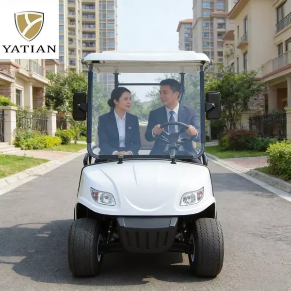 GQ02C 2-Seat Electric Golf Cart | 70km Range, 25km/h, Zero Emission for Golf Courses & Resorts