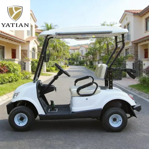 GQ02C 2-Seat Electric Golf Cart | 70km Range, 25km/h, Zero Emission for Golf Courses & Resorts