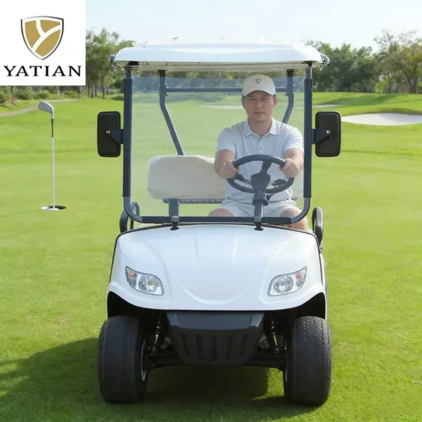 GQ02C 2-Seat Electric Golf Cart | 70km Range, 25km/h, Zero Emission for Golf Courses & Resorts
