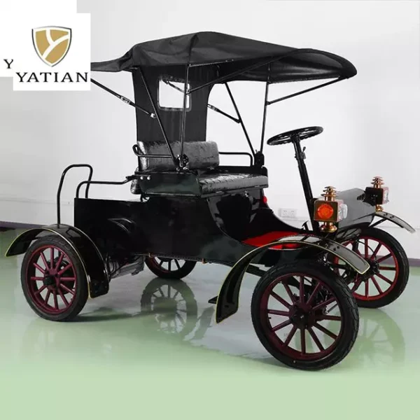 6-800-800 Black LY04A Yatian Manufacturing 1903 : A Retro Instagrammable Antique Car for An Luxurious Getaway Experience at Golf Courses, Luxury Hotels, And Resorts