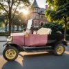 Retro Electric Short Distance Delivery Truck Stylish Cargo Vehicle for Resorts & Parks