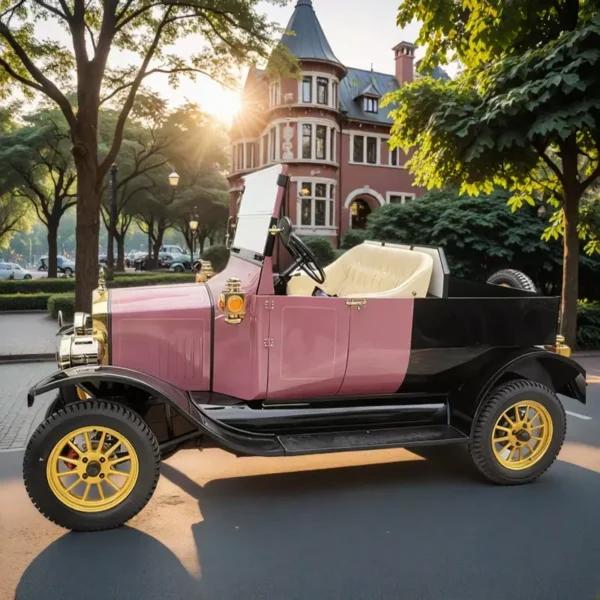 Retro Electric Short Distance Delivery Truck Stylish Cargo Vehicle for Resorts & Parks