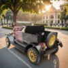 Retro Electric Short Distance Delivery Truck Stylish Cargo Vehicle for Resorts & Parks