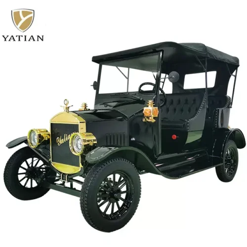 Amusement Park Customized Black Vintage Car