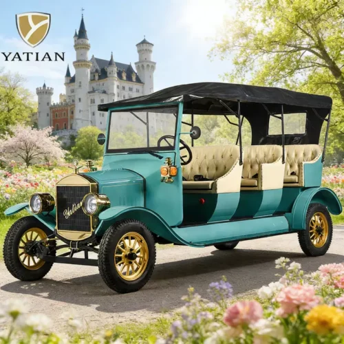 YATIAN Retro Electric Sightseeing Car High-End Custom Convertible Vintage Vehicle for Scenic Spots, Manors & Resorts