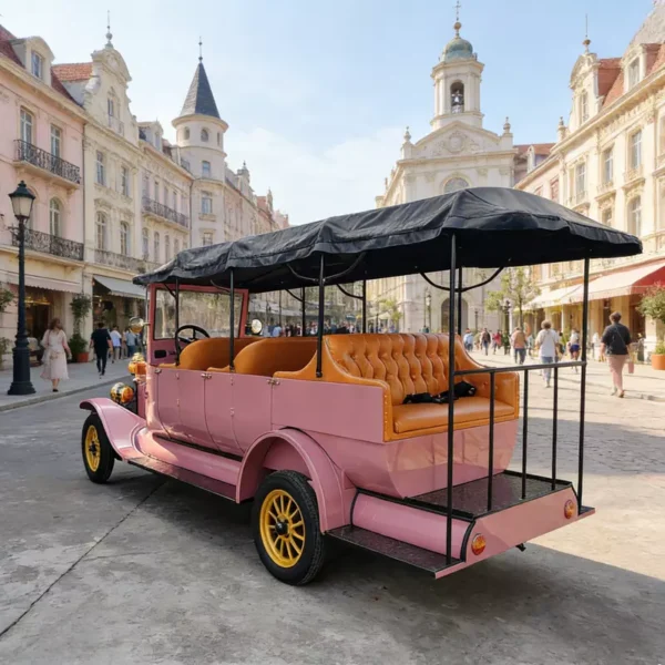 Classic-Sightseeing-Car-800-800 (3) YATIAN LY11N 11-Seat Custom Pink & Gold Vintage Electric Car – Multi-Scene Profitable Sightseeing Shuttle