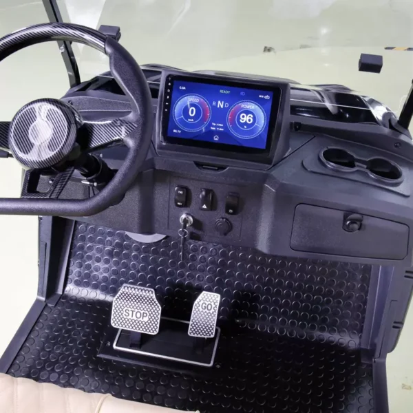 Black GQ06C Yatian Manufacturer 6-Seater Golf Cart: High-Performance 48V 5KW Motor, Ideal for Golf Courses, Resorts, and Communities