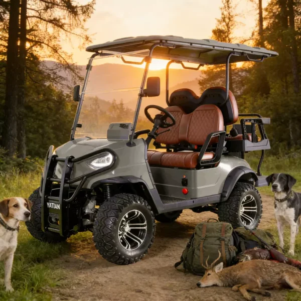 Hunting-Golf-Cart-800-800 Yatian Electric UTV 4x4: The All-Terrain Workhorse for Hunting, Farming & Off-Road Tasks