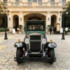 5-Seater Vintage Electric Classic Sightseeing Car Olive Green Retro Electric Shuttle With 72V Lithium Battery