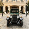 5-Seater Vintage Electric Classic Sightseeing Car Olive Green Retro Electric Shuttle With 72V Lithium Battery