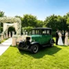 5-Seater Vintage Electric Classic Sightseeing Car Olive Green Retro Electric Shuttle With 72V Lithium Battery