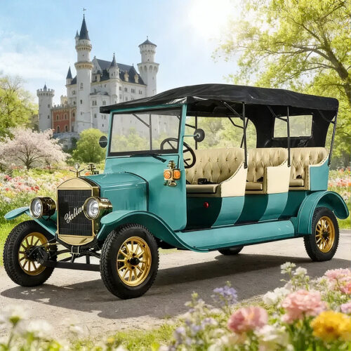 YATIAN Retro Electric Sightseeing Car High-End Custom Convertible Vintage Vehicle for Scenic Spots, Manors & Resorts