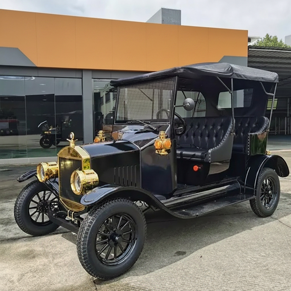 Amusement Park Customized Black Vintage Car