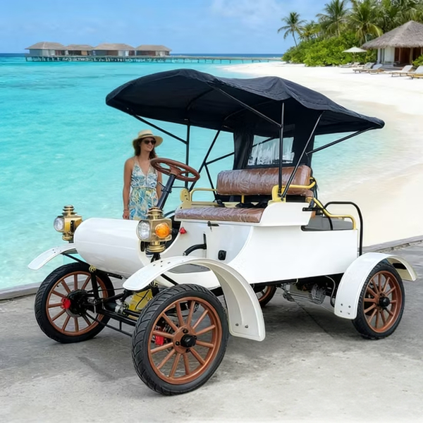 4 Seater Model T Style Vintage Electric Sightseeing Car CE Approved Retro Classic Vehicle for Tourist Attraction