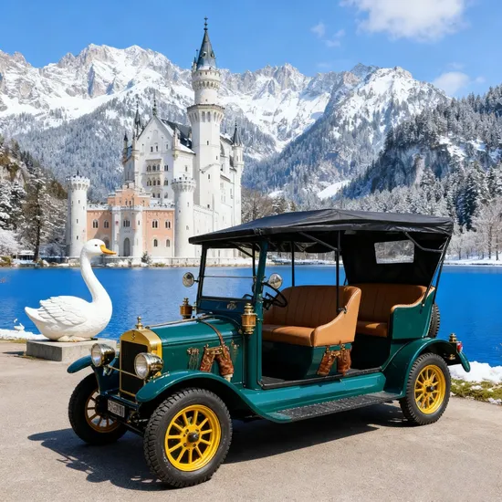 5 Seater New Retro Golf Cart with Carrier