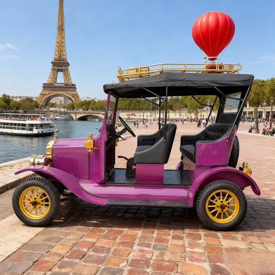 5 Seater New Retro Golf Cart with Carrier