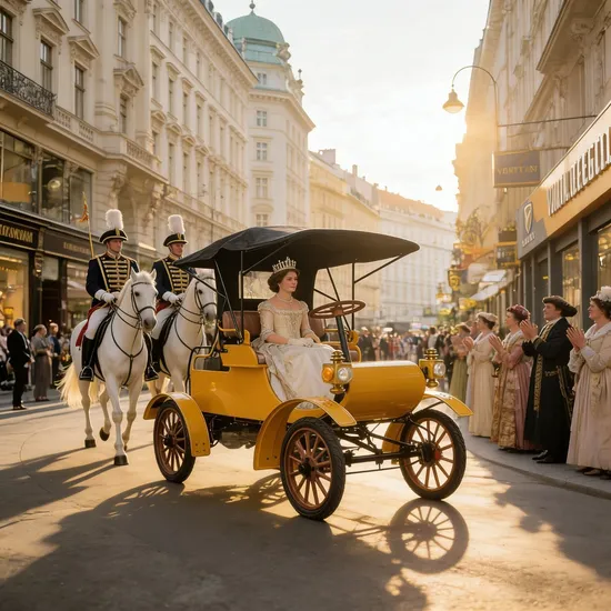 Elegant Electric Retro Car for Memorable Wedding Rides