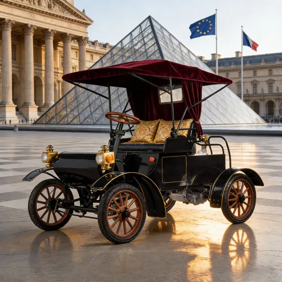 Elegant Electric Retro Car for Memorable Wedding Rides