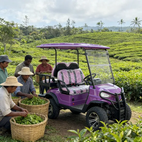Luxury-4-Seater-Electric-Golf-Cart-with-AC-Comfort Luxury 4-Seater Electric Golf Cart with AC Comfort