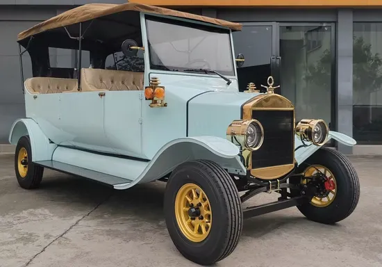 Luxury-Vintage-Electric-Sightseeing-Bus-3-Row-Classic-Design Luxury Vintage Electric Sightseeing Bus - 3 Row Classic Design