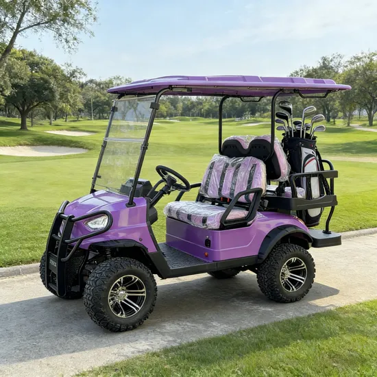 Stylish Purple Electric Golf Cart for Sri Lankan Tea Plantation Harvest & Transport