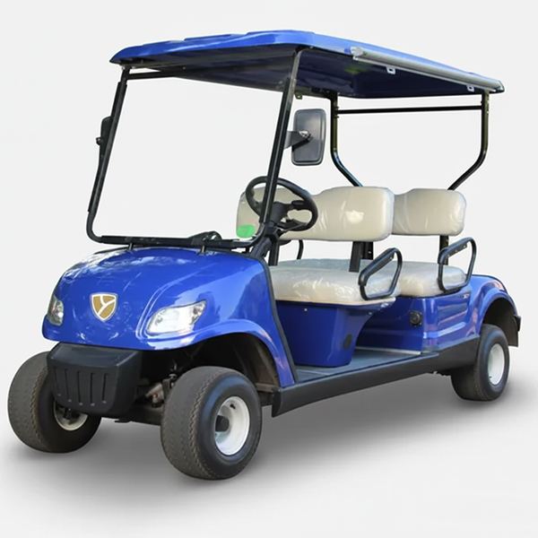 Premium Blue Electric Golf Cart for 4 Passengers