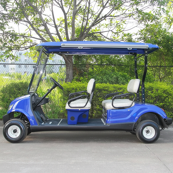 Premium Blue Electric Golf Cart for 4 Passengers