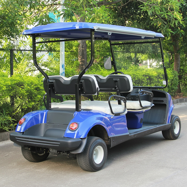 Premium Blue Electric Golf Cart for 4 Passengers